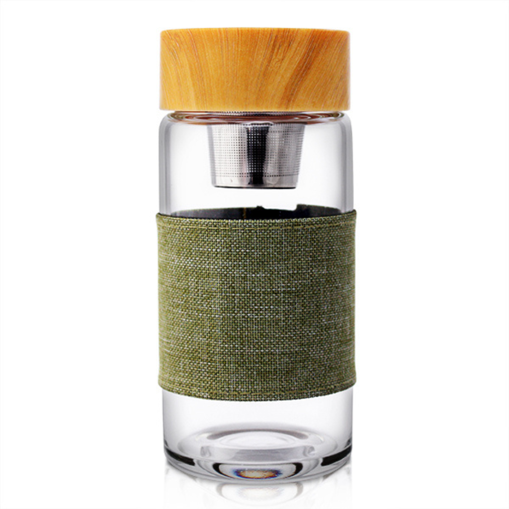 Glass Infuser Bottle (400mL) with Material Grip