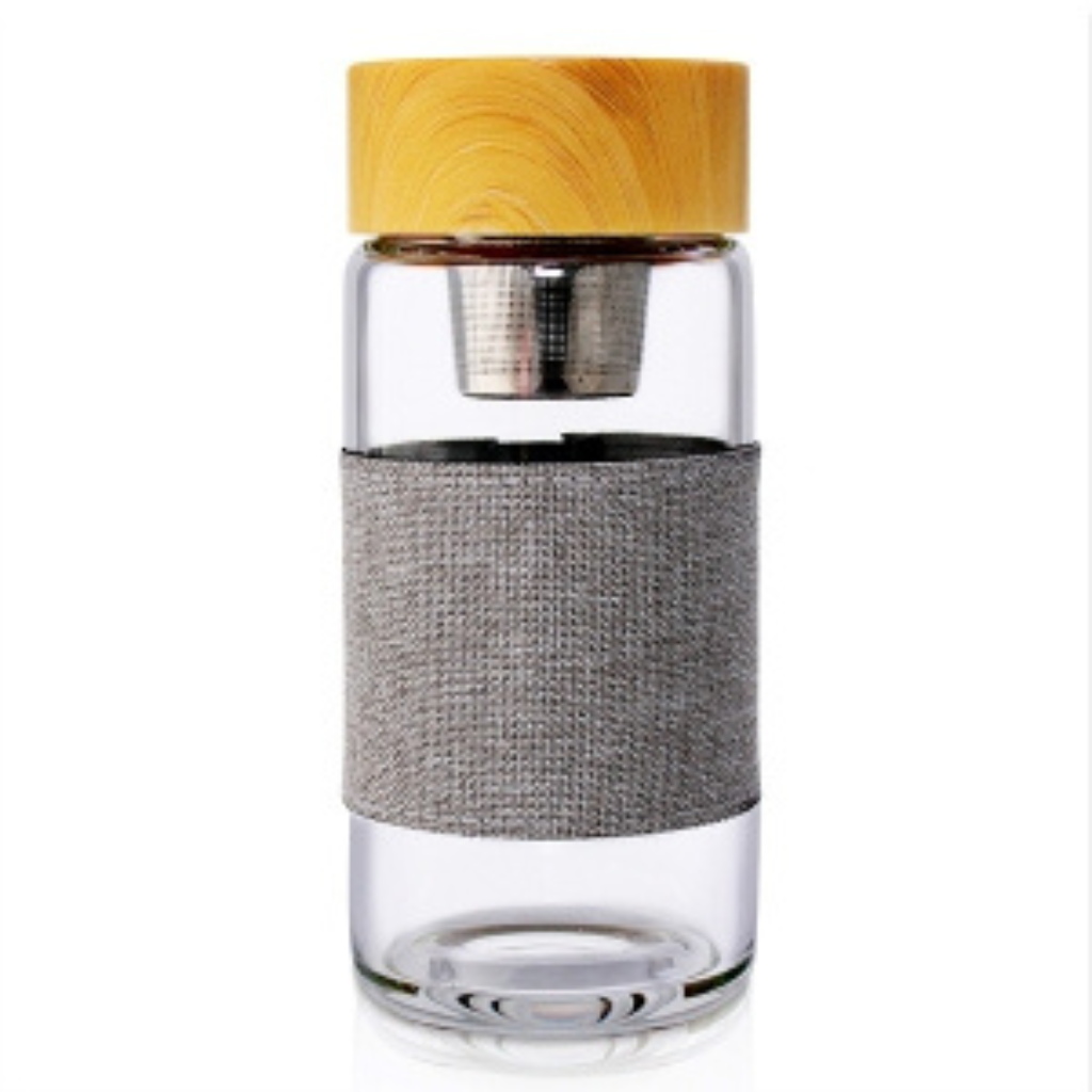 Glass Infuser Bottle (400mL) with Material Grip