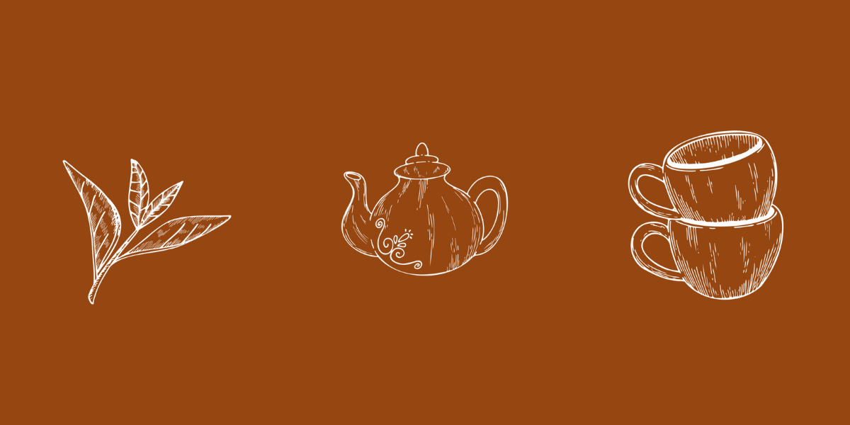 Wildflower Tea Loose Leaf Tea With Teapot and Stacked Mugs