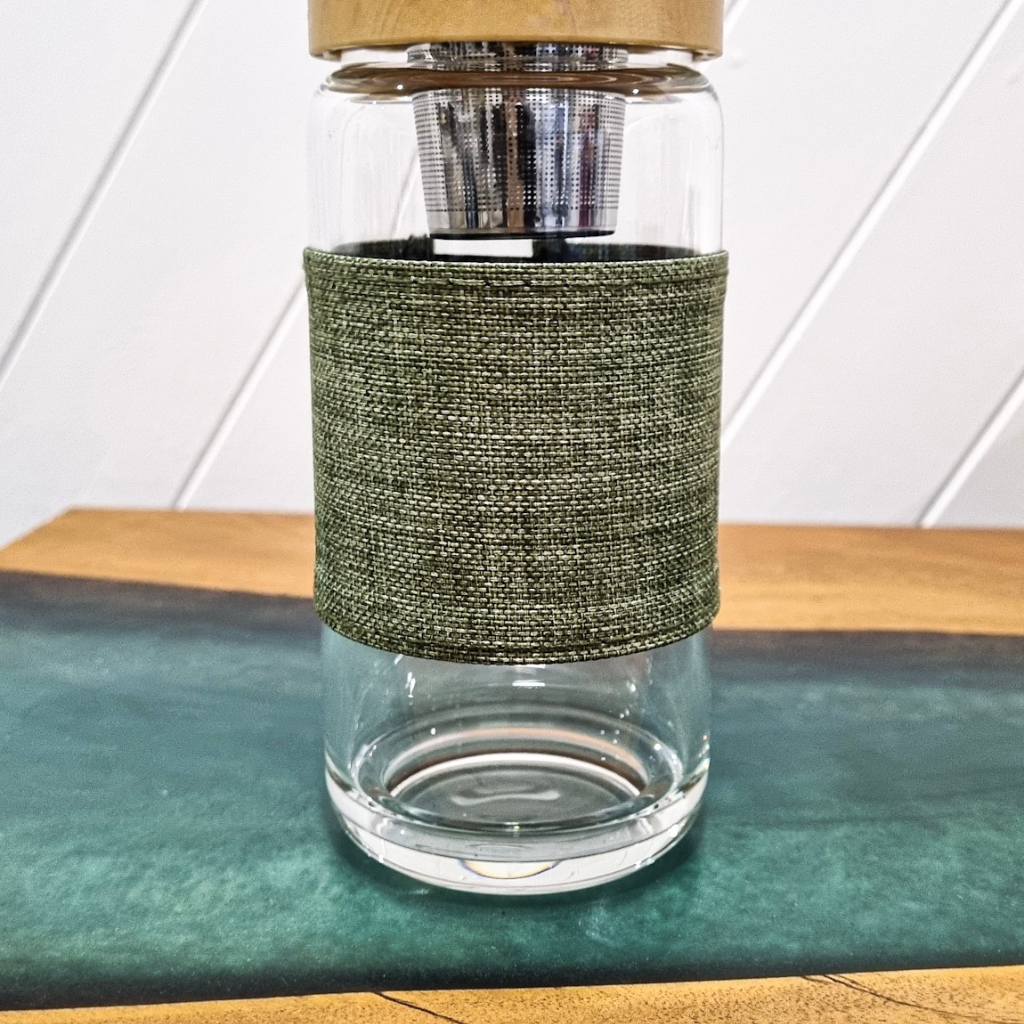 Glass Infuser Bottle (400mL) with Material Grip