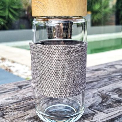 Glass Infuser Bottle (400mL) with Material Grip