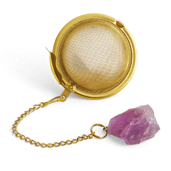 Crystal Tea Ball Infuser (Amethyst)